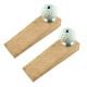 2 Pieces Sage Green Etched Ceramic Door Stopper